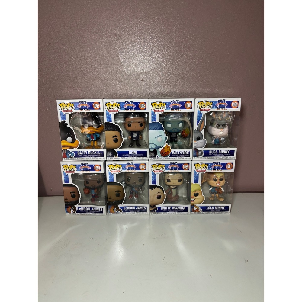 Funko Pop Space Jam A New Legacy Set of 8 LeBron James Bugs Lola Bunny 1059-1090